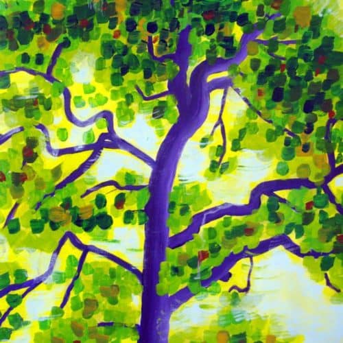 Arbre vert JM Degrange Acrylique